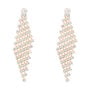 Orecchini Pendenti Romantic Shine Metallo Rosa Cristallo
