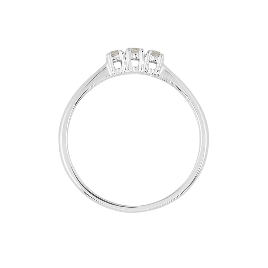 Anello Trilogy Grace Oro Bianco Diamante - Anelli con Pietre Donna | Stroili