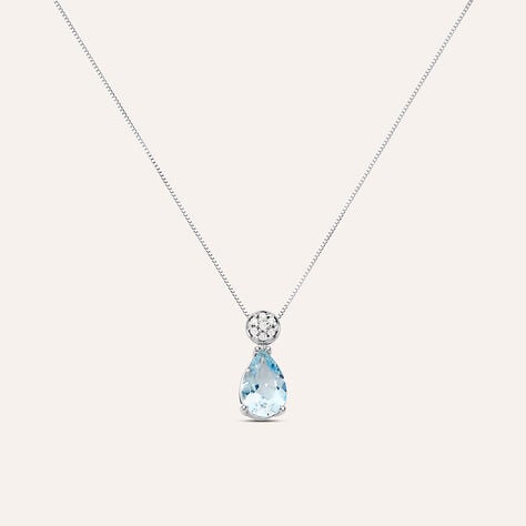 Collana Acquamarina Oro Bianco Acquamarina Diamante - Collane Donna | Stroili