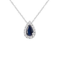 Collana Punto Luce Charlotte Oro Bianco Zaffiro Diamante