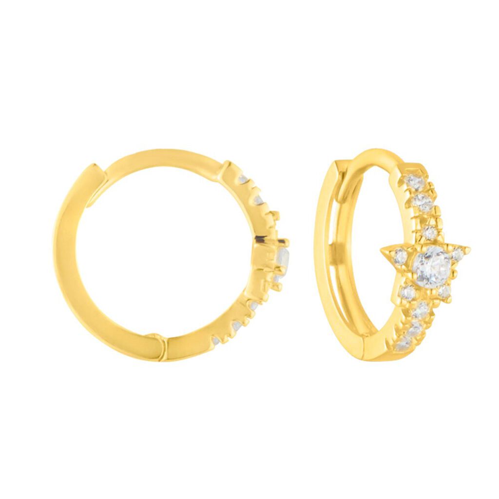 Orecchini A Cerchio Claire Oro Giallo Cubic Zirconia - Orecchini a Cerchio Donna | Stroili