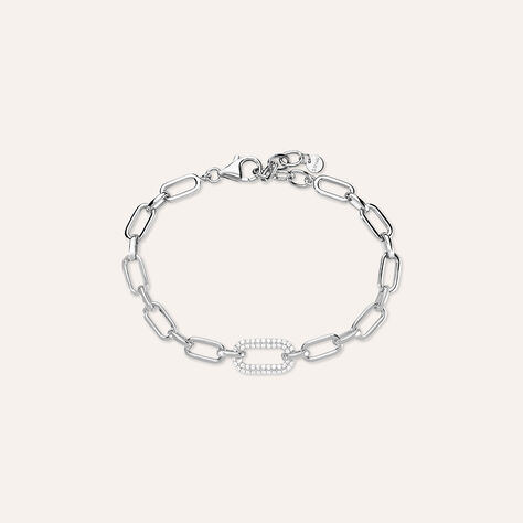 Bracciale Catena Silver Shine Argento Rodiato Cubic Zirconia - Bracciali Donna | Stroili