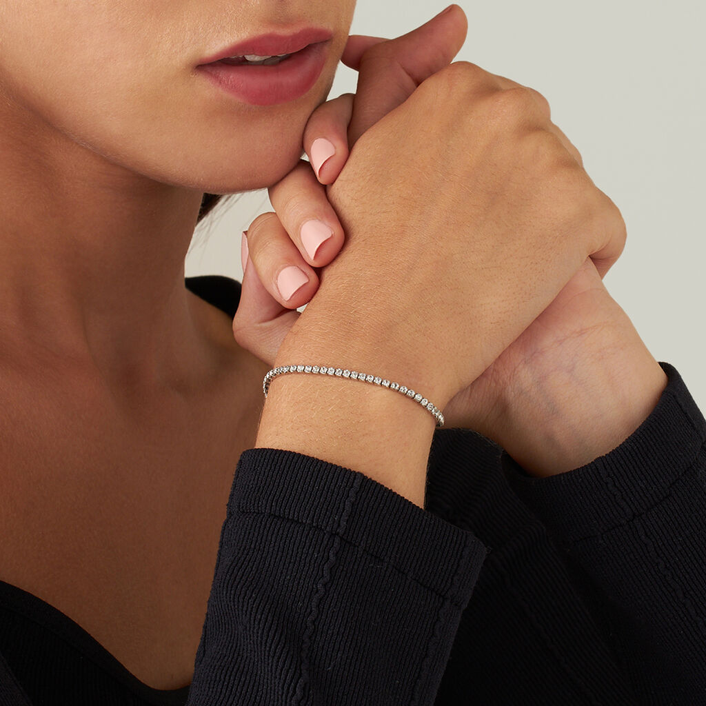 Bracciale Tennis Romantic Shine Metallo Cristallo - Bracciali Tennis Donna | Stroili