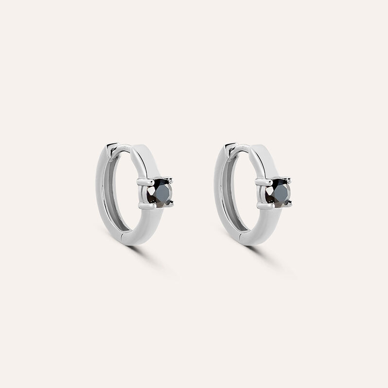 Orecchini A Cerchio Silver Elegance Argento Rodiato Cubic Zirconia - Orecchini a Cerchio Donna | Stroili