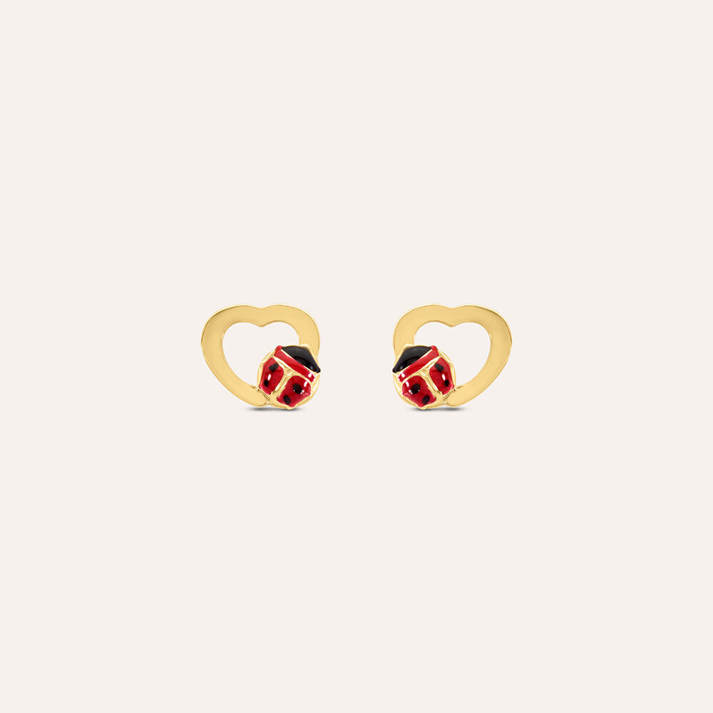 Orecchini a lobo cuori rossi in argento - PANDORA - Luxury Zone