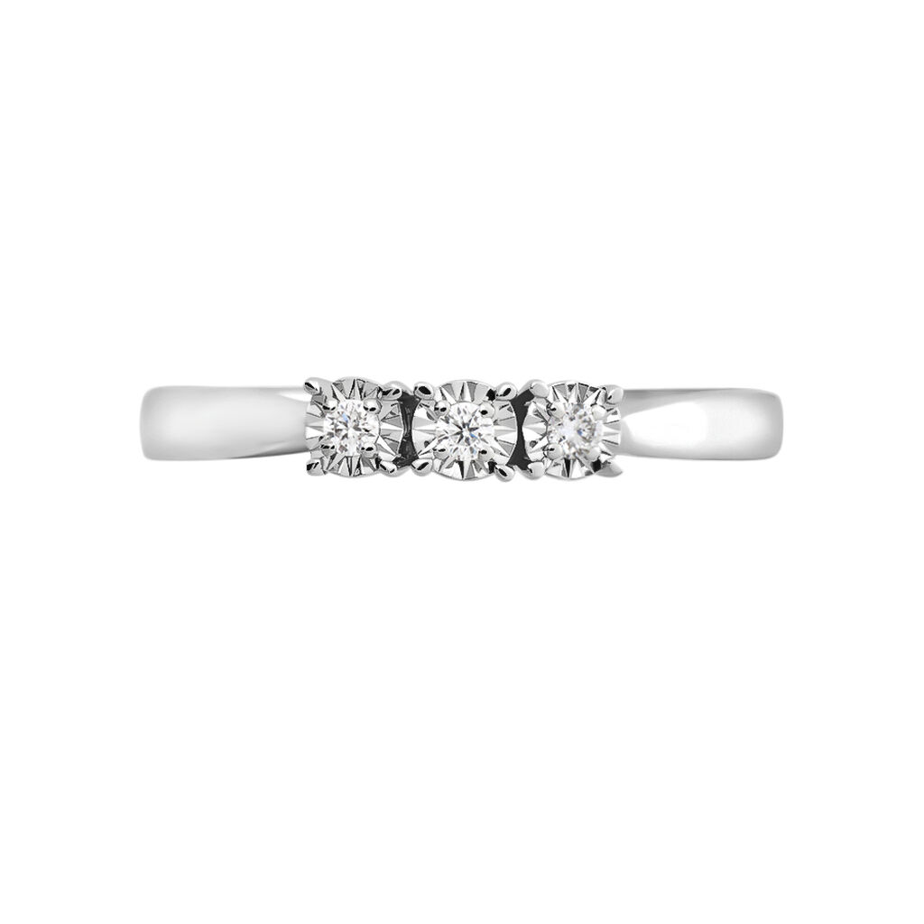 Anello Trilogy Diamotion Oro Bianco Diamante - Anelli con Pietre Donna | Stroili