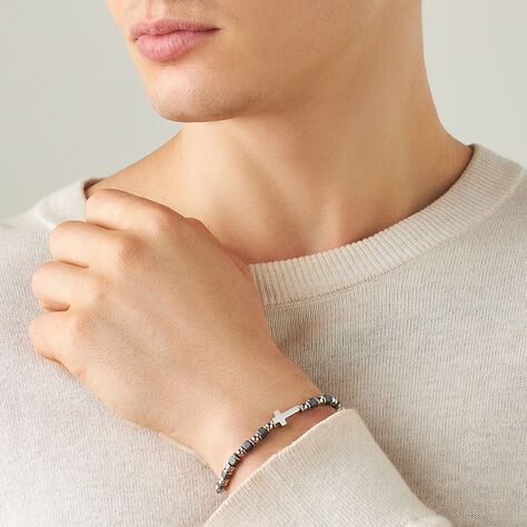Bracciale Man Code Acciaio Ematite - Bracciali Uomo | Stroili