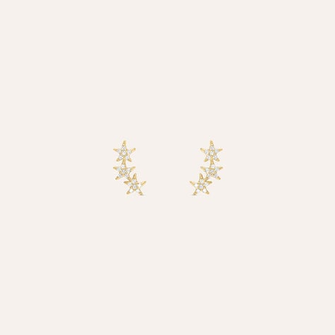 Orecchini Lobo Bon Ton Oro Giallo Cubic Zirconia - Orecchini a Lobo Donna | Stroili