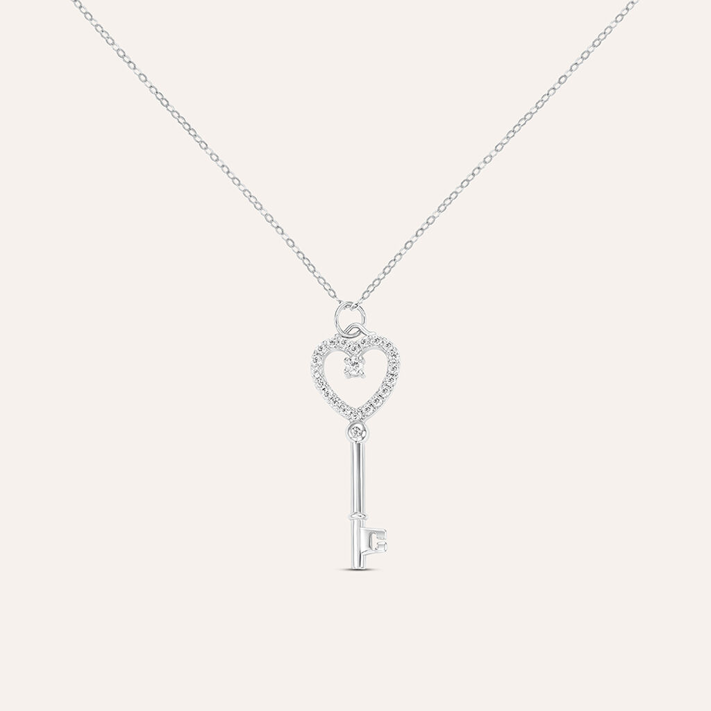 Collana Silver Elegance Argento Rodiato Cubic Zirconia