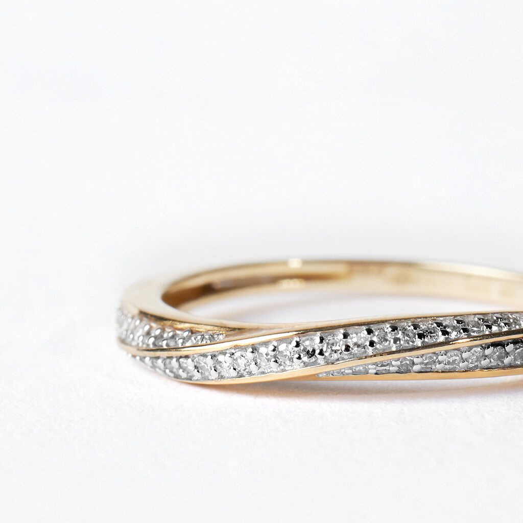 Anello Fascia Sophia Oro Giallo Diamante - Anelli con Pietre Donna | Stroili