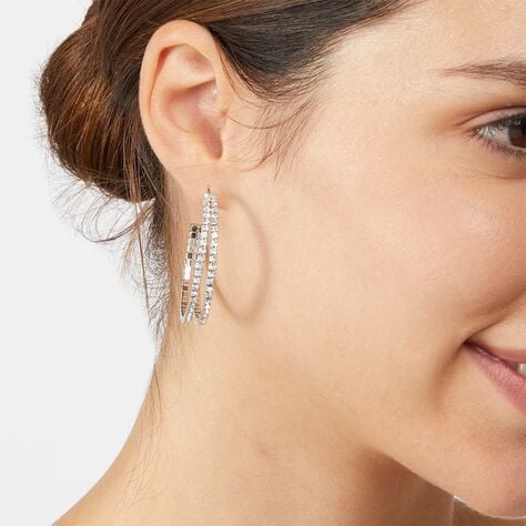 Orecchini A Cerchio Romantic Shine Metallo Cristallo - Orecchini a Cerchio Donna | Stroili