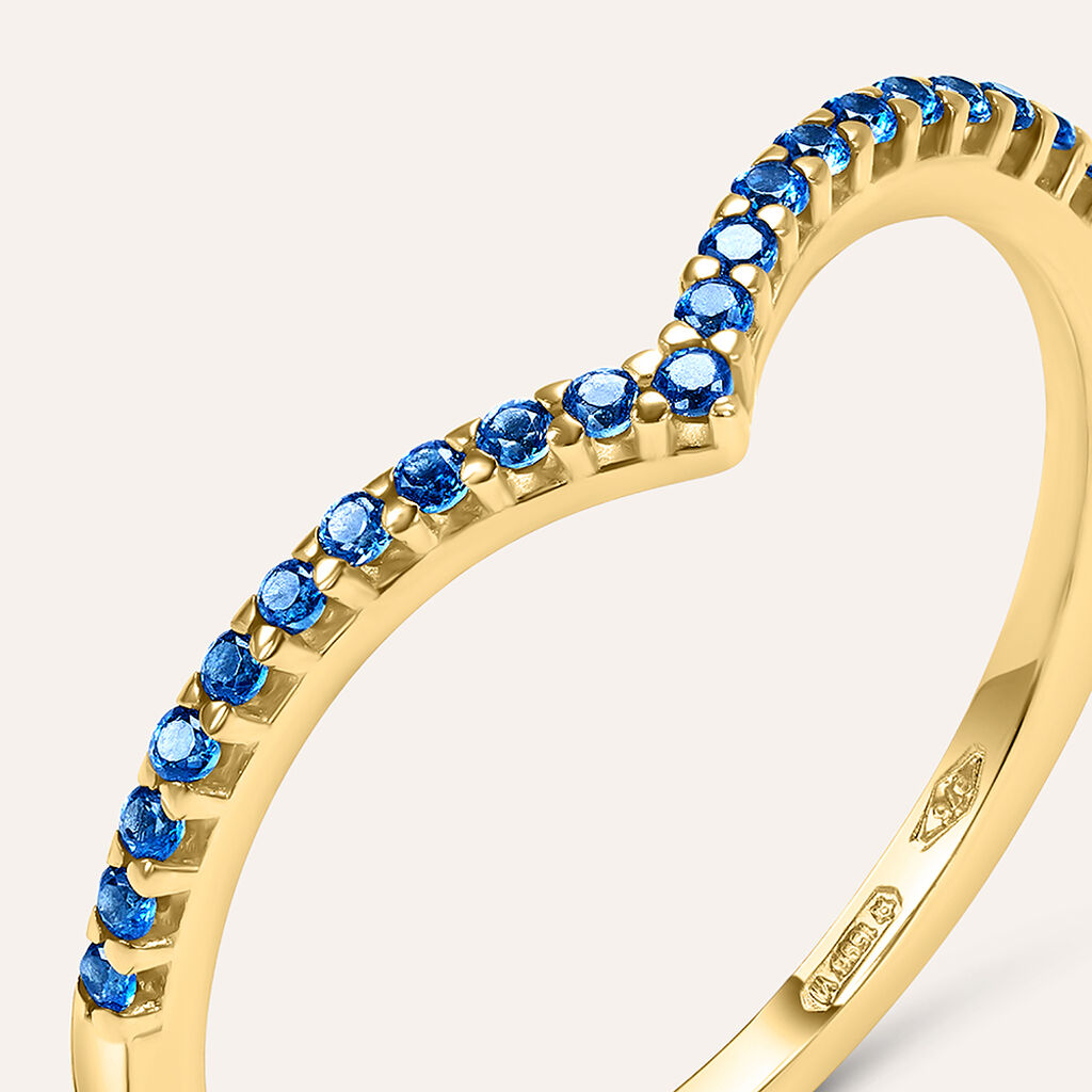 Anello Fantasia Claire Oro Giallo Cubic Zirconia