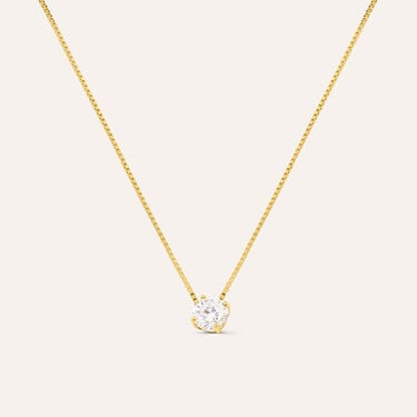 Collana Punto Luce Silver Glow Argento Dorato Cubic Zirconia