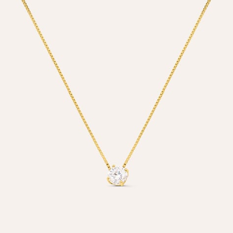 Collana Punto Luce Silver Glow Argento Dorato Cubic Zirconia - Collane Punto Luce Donna | Stroili