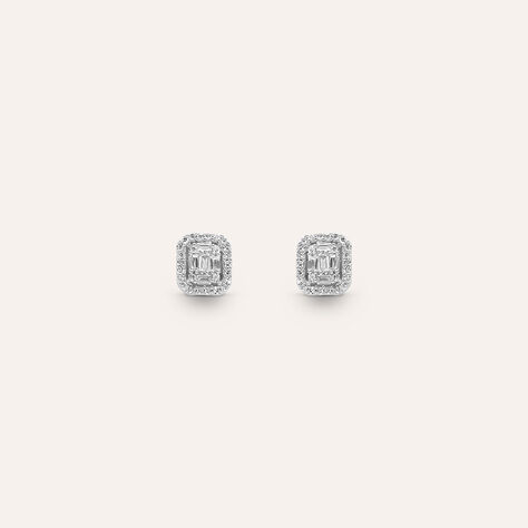 Orecchini Lobo Sophia Oro Bianco Diamante - Orecchini a Lobo Donna | Stroili