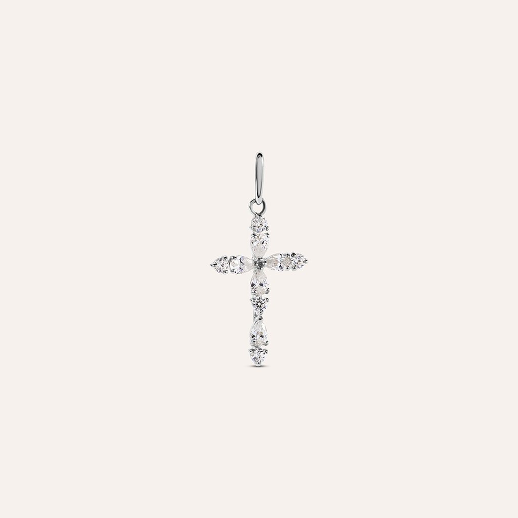 Pendente Holy Oro Bianco Cubic Zirconia