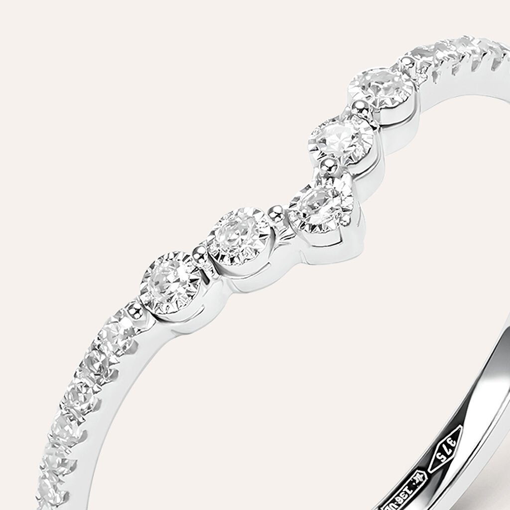 Anello Fedina Sophia Oro Bianco Diamante - Anelli con Pietre Donna | Stroili
