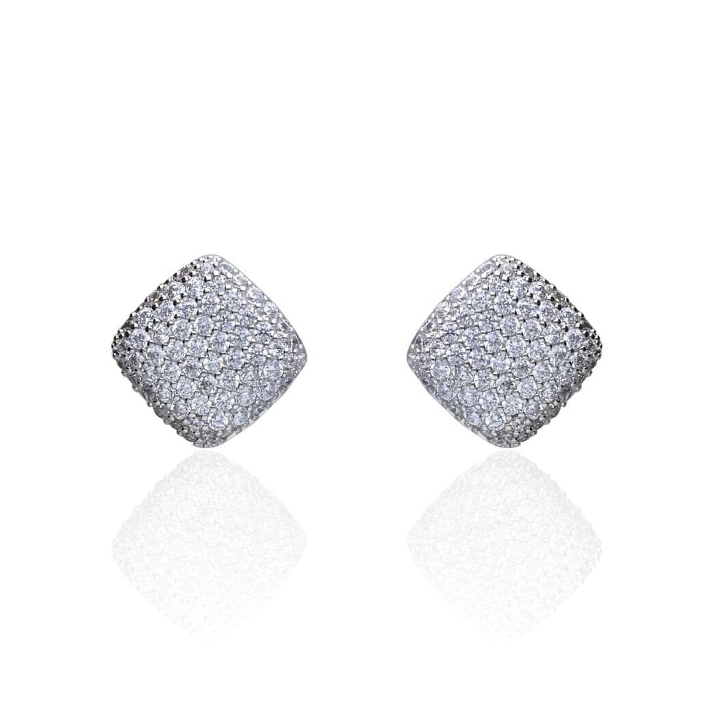Orecchini Lobo Silver Shine Argento Rodiato Cubic Zirconia - Orecchini a Lobo Donna | Stroili