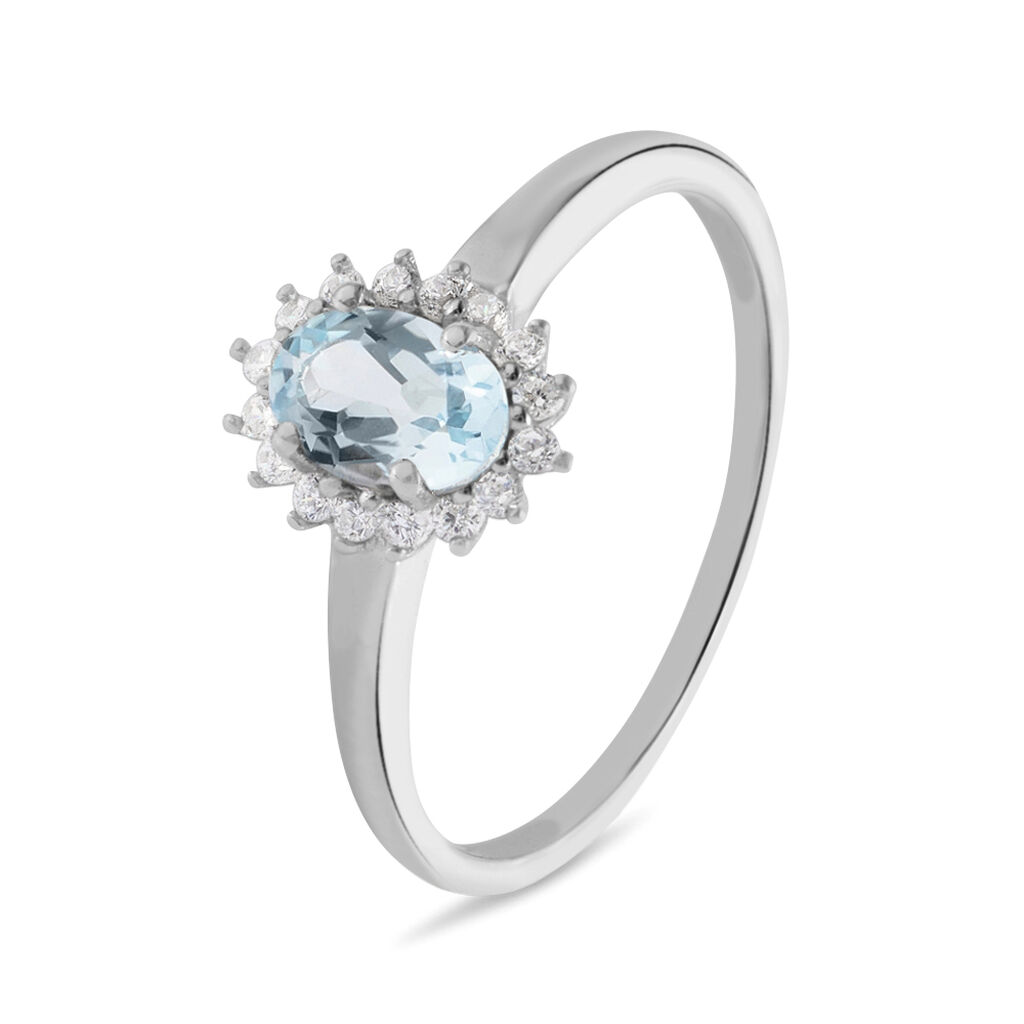 Anello Solitario Amélie Oro Bianco Topazio Cubic Zirconia - Anelli con Pietre Donna | Stroili