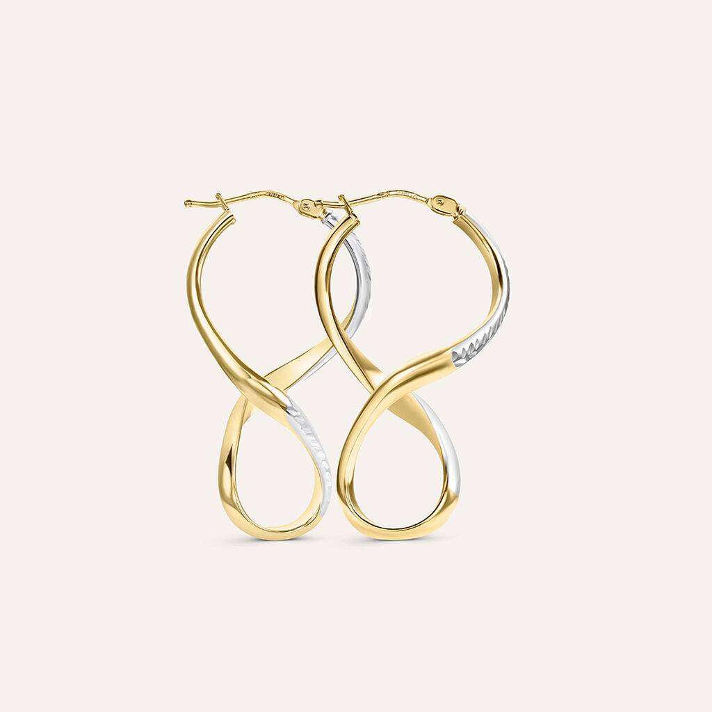 Orecchini A Cerchio Golden Lover Oro Bicolore - Orecchini a Cerchio Donna | Stroili