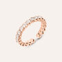 Anello Eternity Romantic Shine Metallo Rosa Cristallo