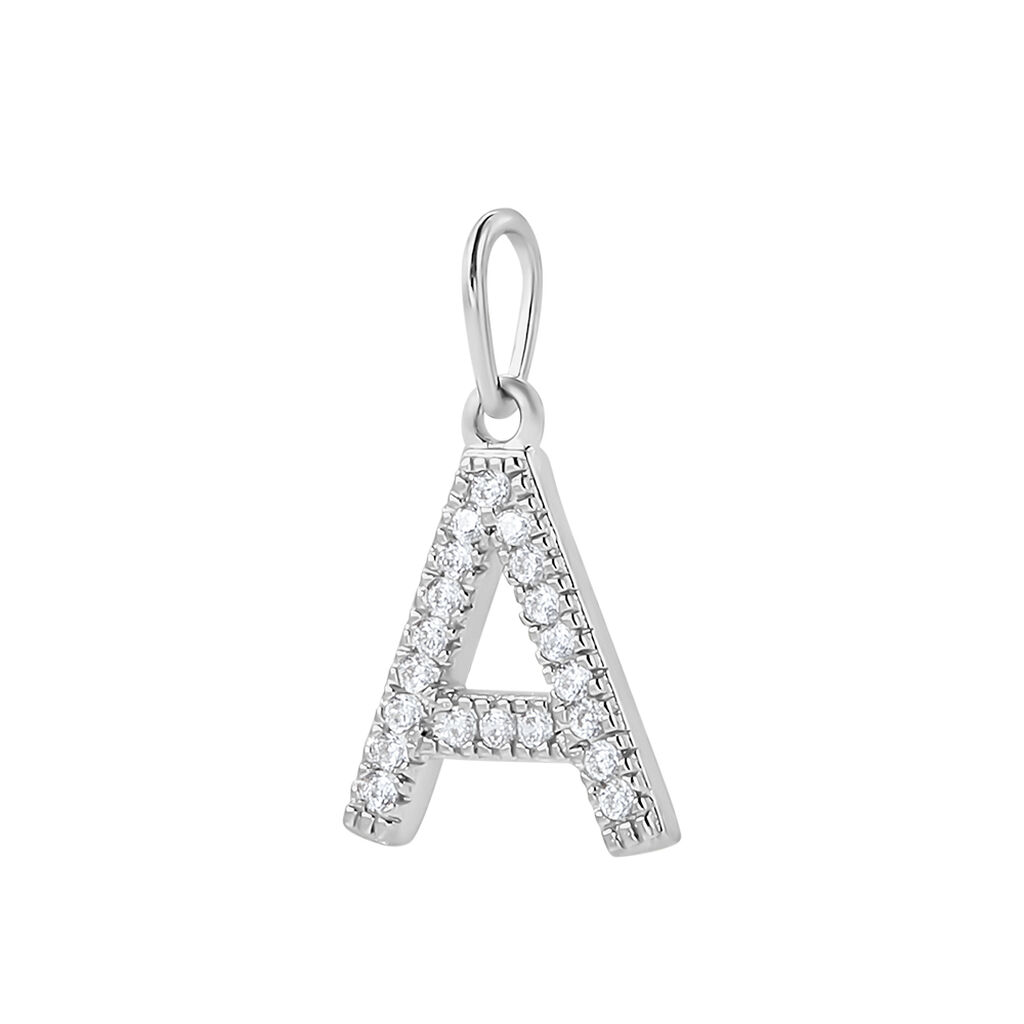 Pendente Poème Oro Bianco Cubic Zirconia - Ciondoli Donna | Stroili