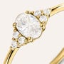 Anello Solitario Silver Glow Argento Dorato Cubic Zirconia