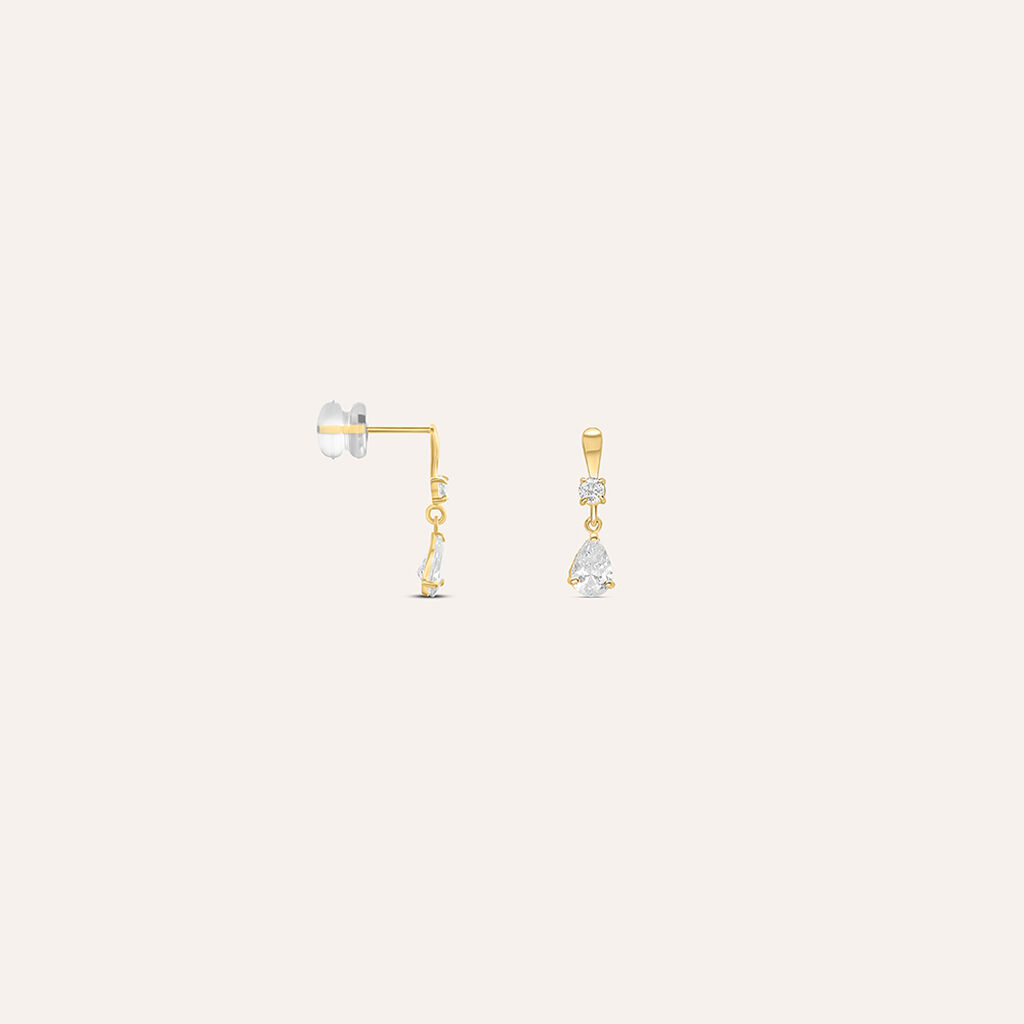Orecchini Lobo Bon Ton Oro Giallo Cubic Zirconia - Orecchini a Lobo Donna | Stroili