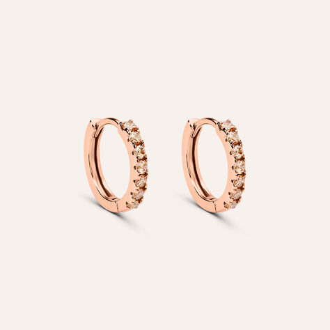 Orecchini A Cerchio Silver Rainbow Argento Rosa Cubic Zirconia - Orecchini a Cerchio Donna | Stroili