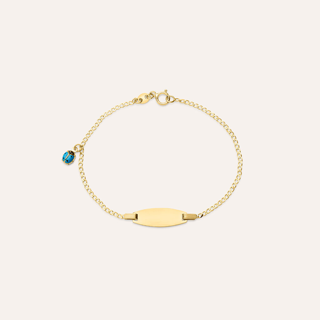 Bracciale Con Targhetta Holy Oro Giallo