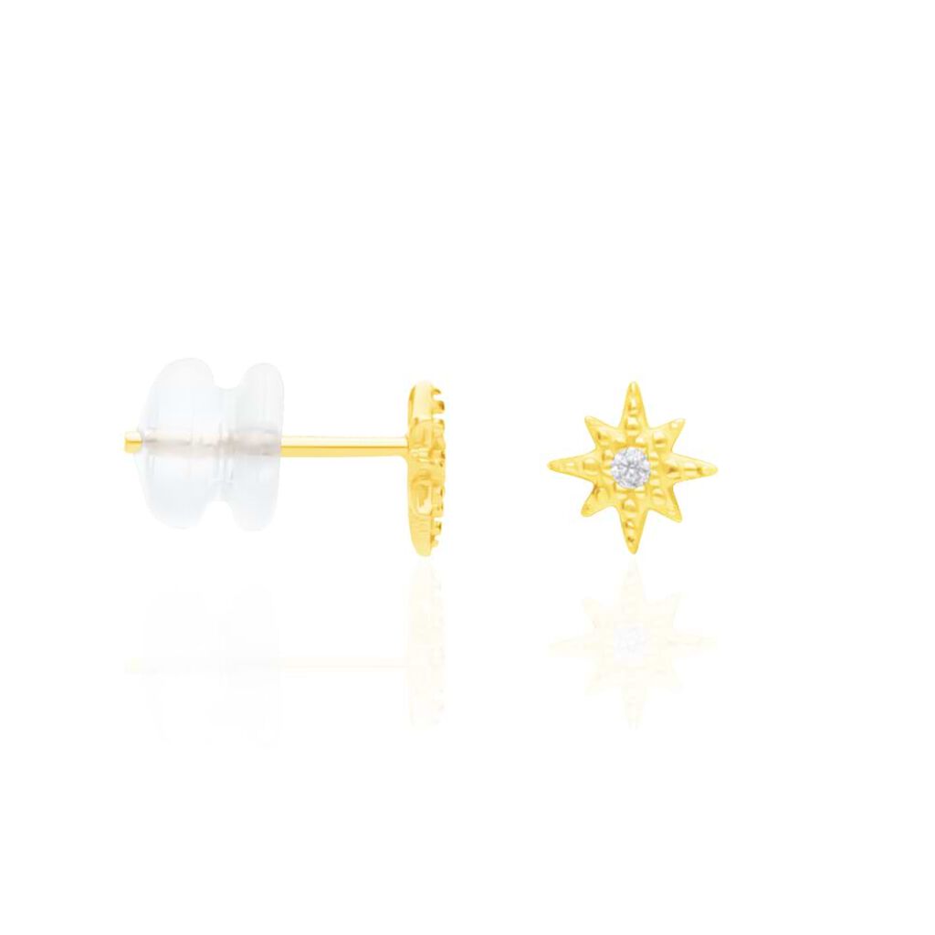 Orecchini Lobo Bon Ton Oro Giallo Cubic Zirconia