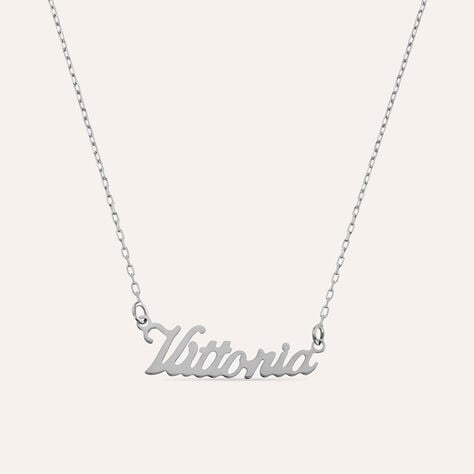 Collana Vittoria Gold Names Oro Bianco - Collane Unisex | Stroili