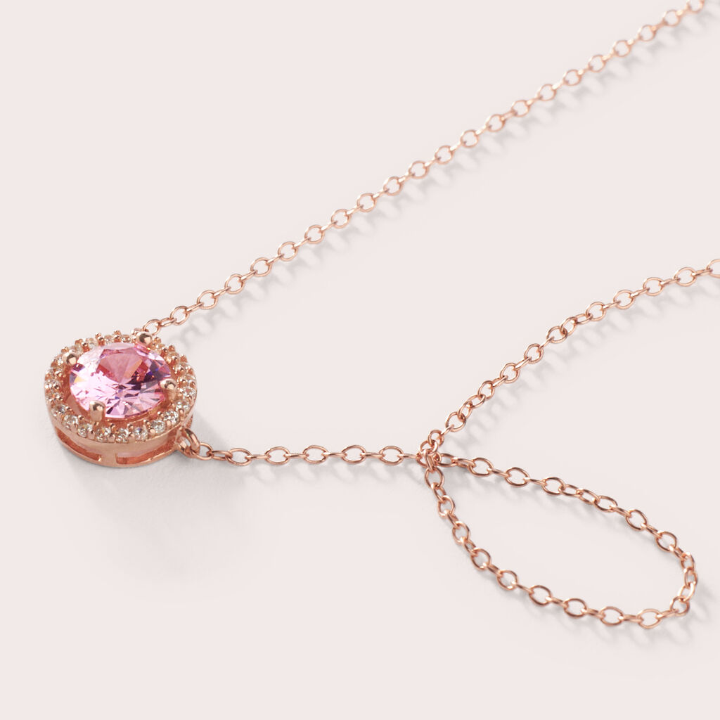 Collana Punto Luce Silver Rainbow Argento Rosa Cubic Zirconia - Collane Punto Luce Donna | Stroili