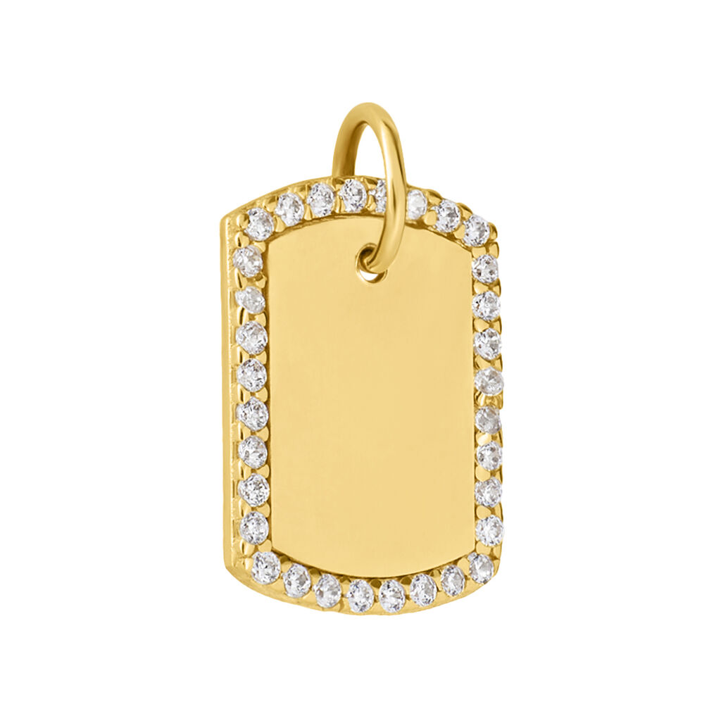 Pendente Poème Oro Giallo Cubic Zirconia - Ciondoli con Incisione Donna | Stroili