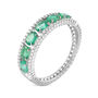 Anello Fascia Charlotte Oro Bianco Smeraldo Diamante