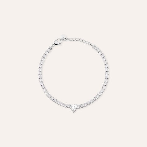 Bracciale Tennis Aura Acciaio Cristallo - Bracciali Tennis Donna | Stroili