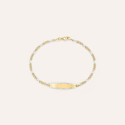 Bracciale Con Targhetta Religious Gold Oro Bicolore - Bracciali Bambino | Stroili