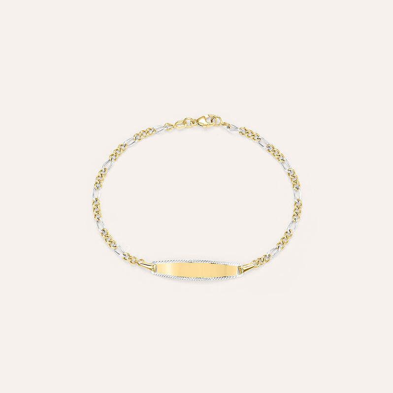 Bracciale Con Targhetta Religious Gold Oro Bicolore - Bracciali Bambino | Stroili