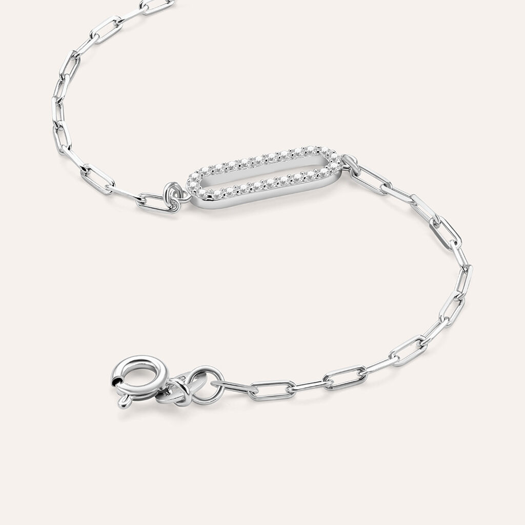 Bracciale Silver Shine Argento Rodiato Cubic Zirconia