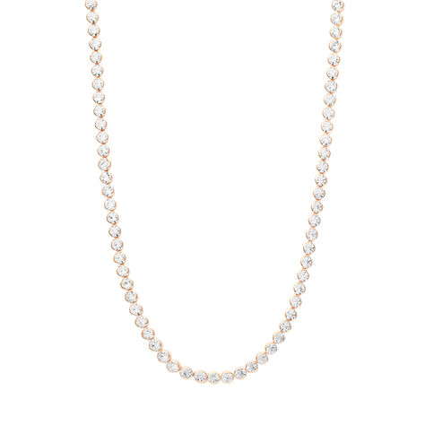 Collana Tennis Romantic Shine Metallo Rosa Cristallo - Collane Tennis Donna | Stroili