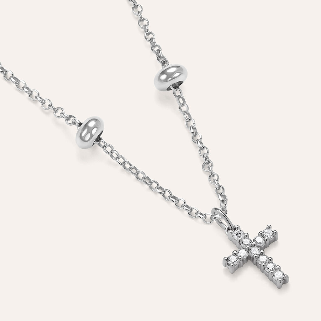 Pendente Love Beats Argento Rodiato Cubic Zirconia