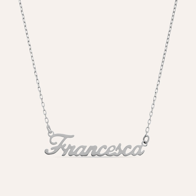 Collana Francesca Gold Names Oro Bianco - Collane Unisex | Stroili