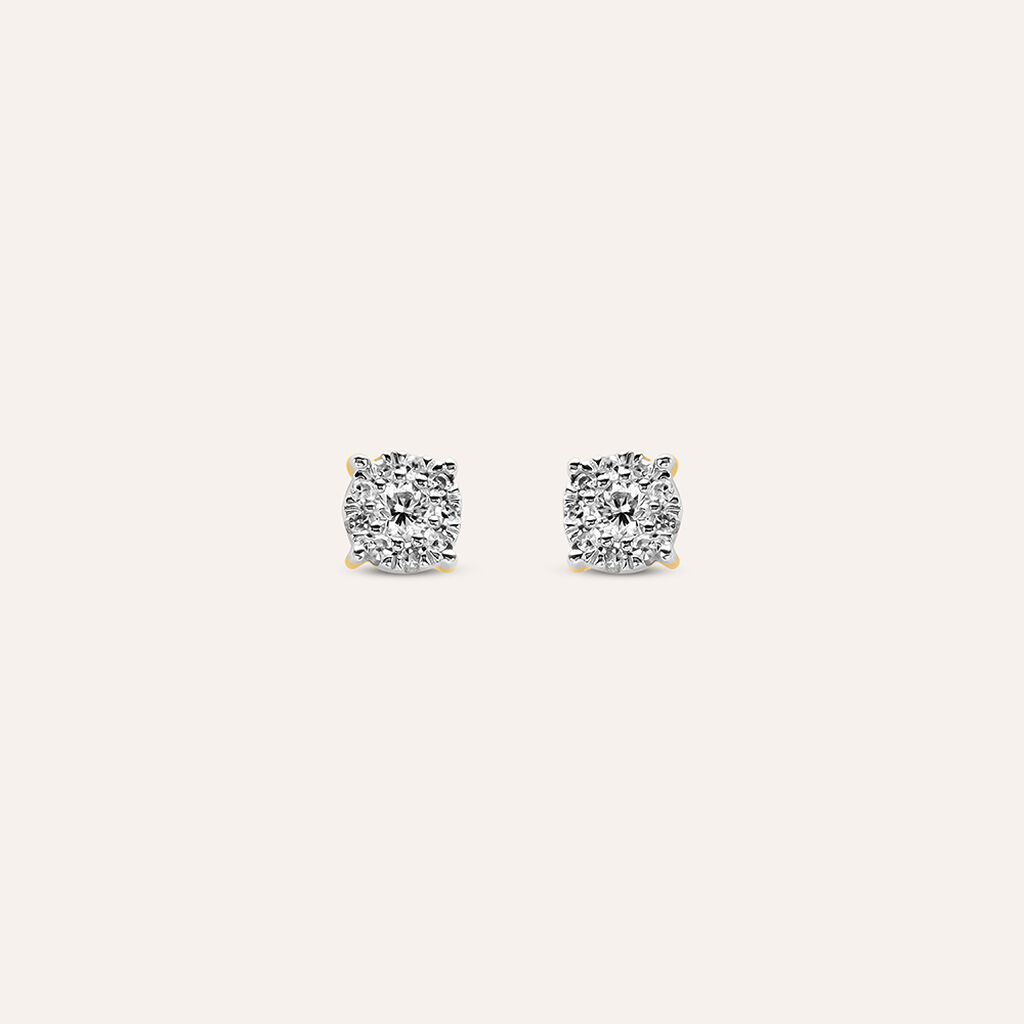 Orecchini Lobo Punto Luce Sophia Oro Giallo Diamante