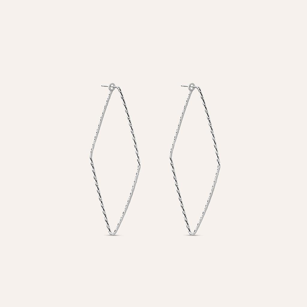 Orecchini A Cerchio Silver Collection Argento Rodiato