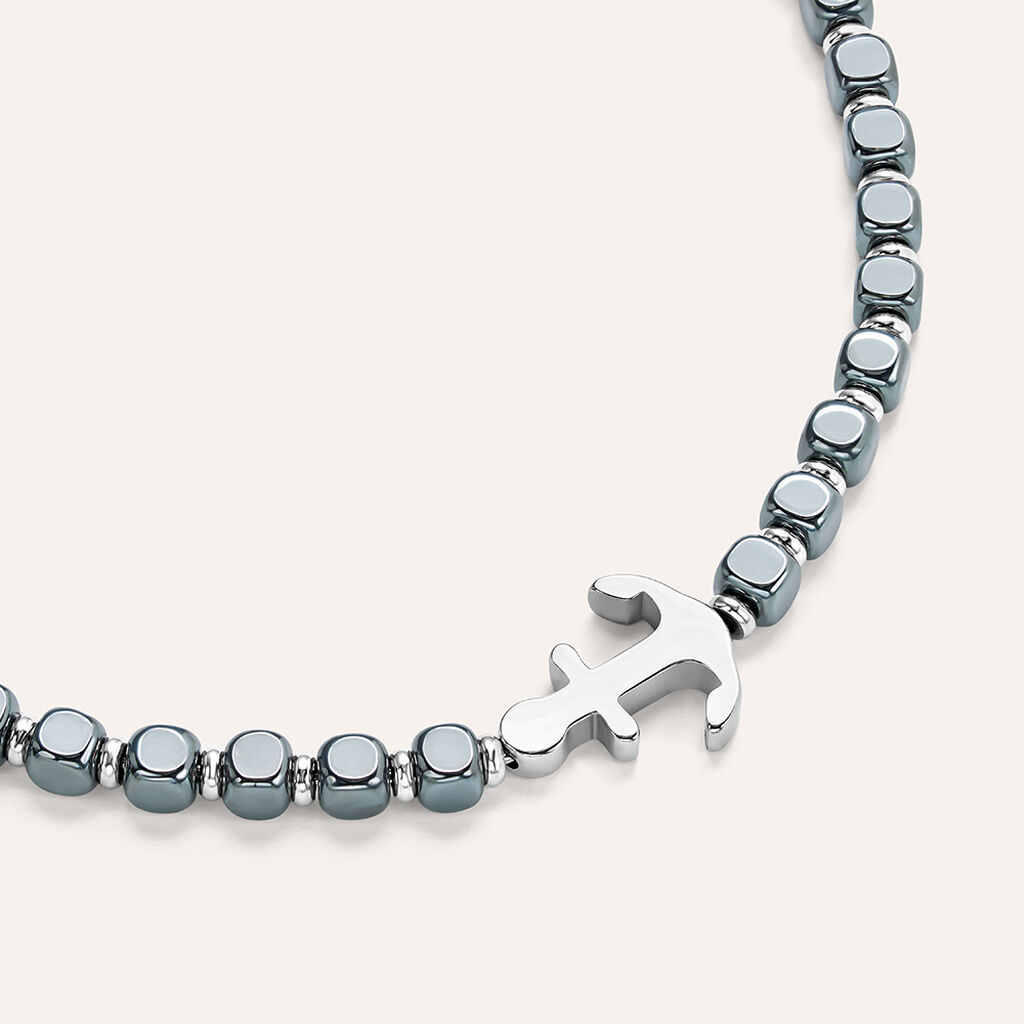 Bracciale Man Code Acciaio Ematite - Bracciali Uomo | Stroili