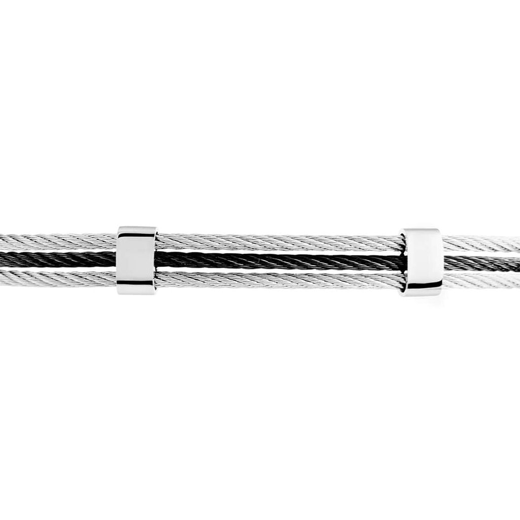 Bracciale Man Code Acciaio Bicolore Bianco / Nero - Bracciali Unisex | Stroili