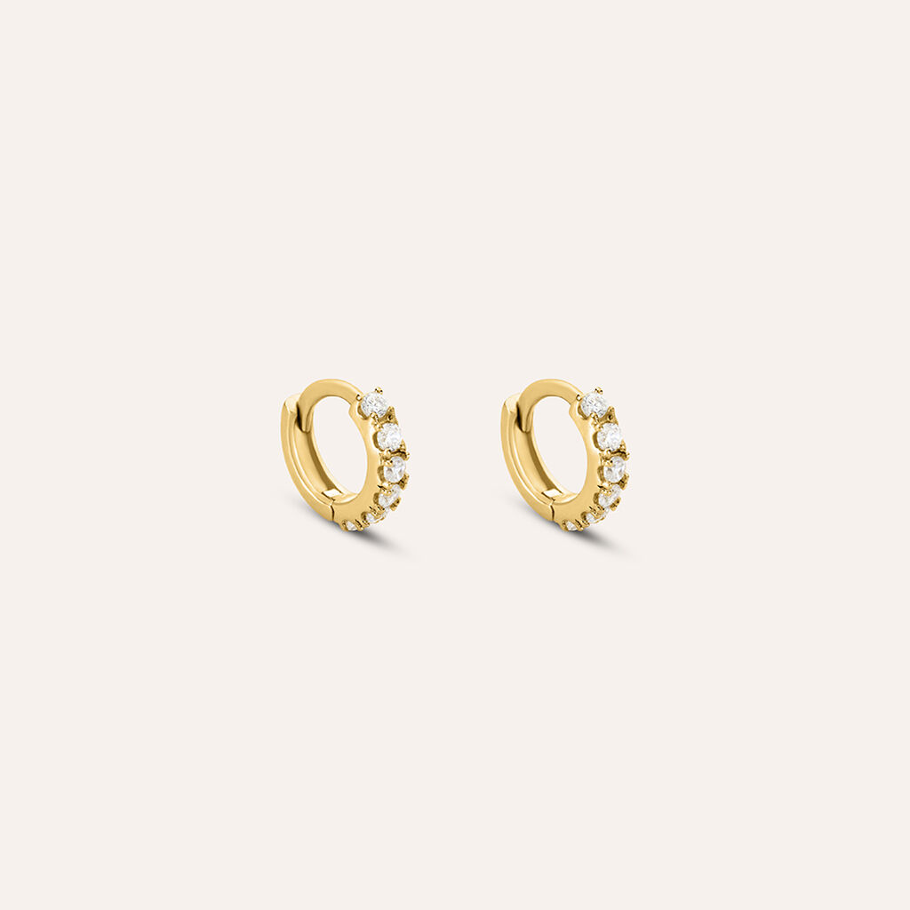 Orecchini A Cerchio Mon Petit Oro Giallo Cubic Zirconia - Orecchini a Cerchio Bambino | Stroili