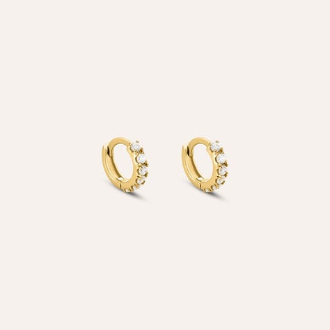 Orecchini A Cerchio Mon Petit Oro Giallo Cubic Zirconia - Orecchini a Cerchio Bambino | Stroili