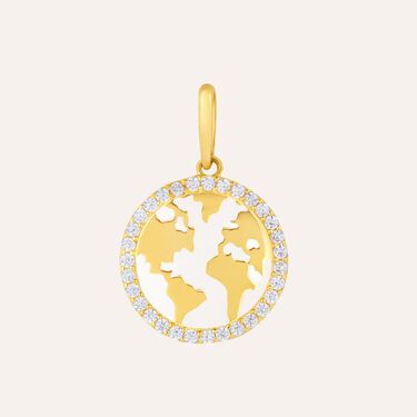 Pendente Po&egrave;me Oro Giallo Cubic Zirconia