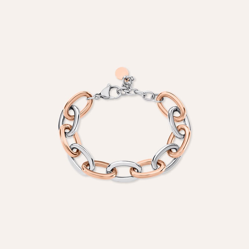 Bracciale Sunrise Acciaio Bicolore Bianco / Rosa - Bracciali Donna | Stroili